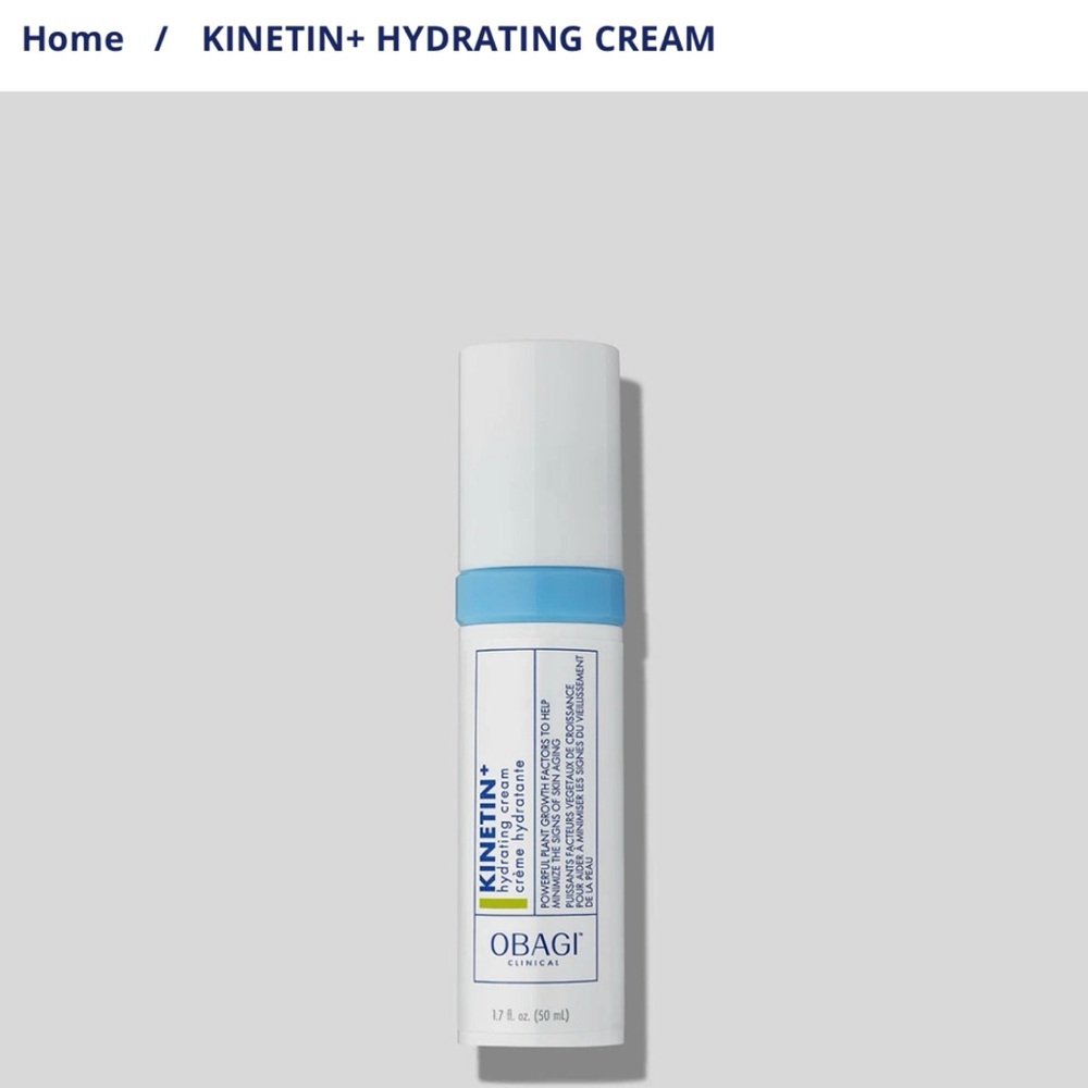 NEW 2X Obagi Clinical Kinetin+ Hydrating Cream 1.7 Fl Oz Set of 2 Full Size